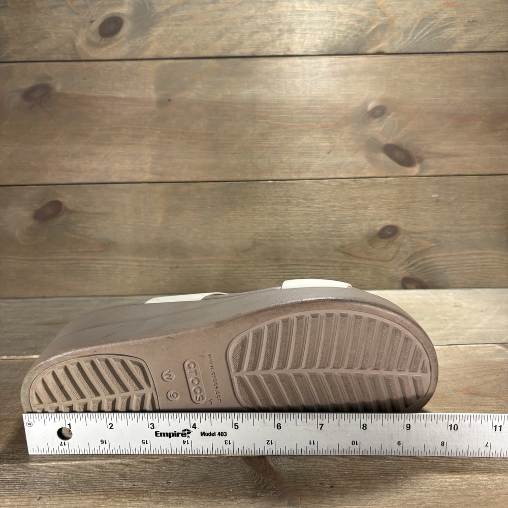 crocs brooklyn wedge womens size 9 shoes beige chunky wedge sandals - Picture 10 of 10